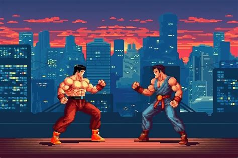 fighting game pixel art.